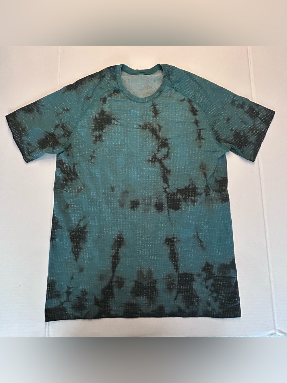 Lululemon Metal Vent Tech Short Sleeve Shirt Marble Dye Teal Lagoon Green Large